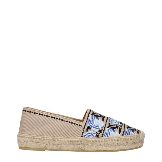 Prada Beige Fabric Espadrilles with blue and black print design on beige fabric, MPN 1S173M3L82020F00J2, code F83686.