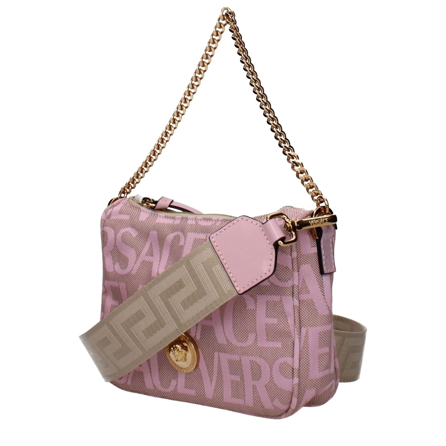 Front view with bag zipped and handles upright.