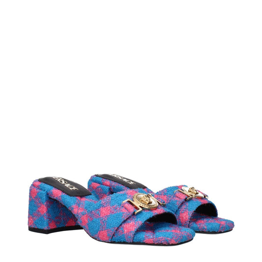 Versace Blue Fabric Platforms