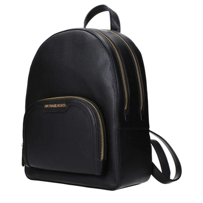Michael Kors Black Leather Backpack with front logo and adjustable straps, MPN 35S2G8TB2LBLACK, code F83865