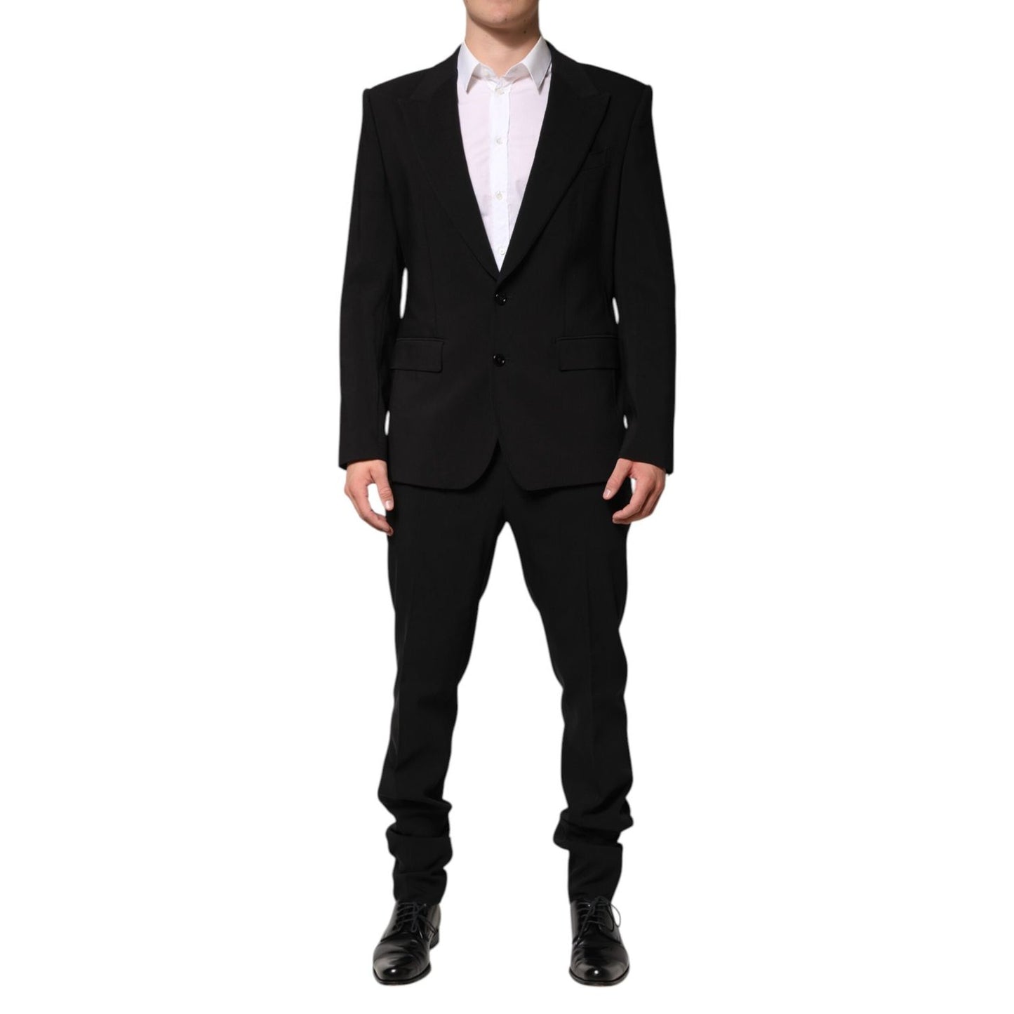 Dolce & Gabbana Black Cotton Single Breasted 2 Piece Suit KOS2362-52