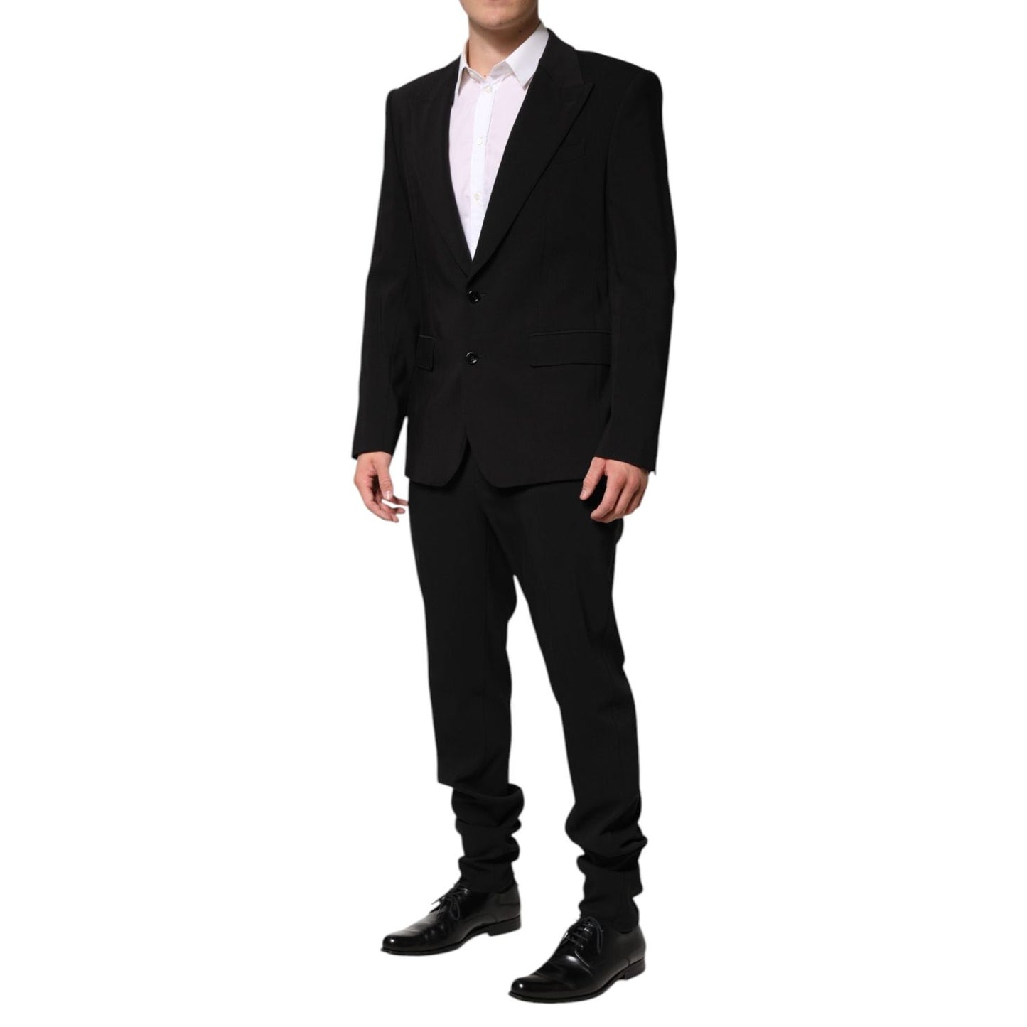 Dolce & Gabbana Black Cotton Single Breasted 2 Piece Suit KOS2362-52