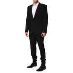 Dolce & Gabbana Black Cotton Single Breasted 2 Piece Suit KOS2362-52
