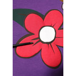 Dolce & Gabbana Purple Floral Print Cotton Long Sleeves Top