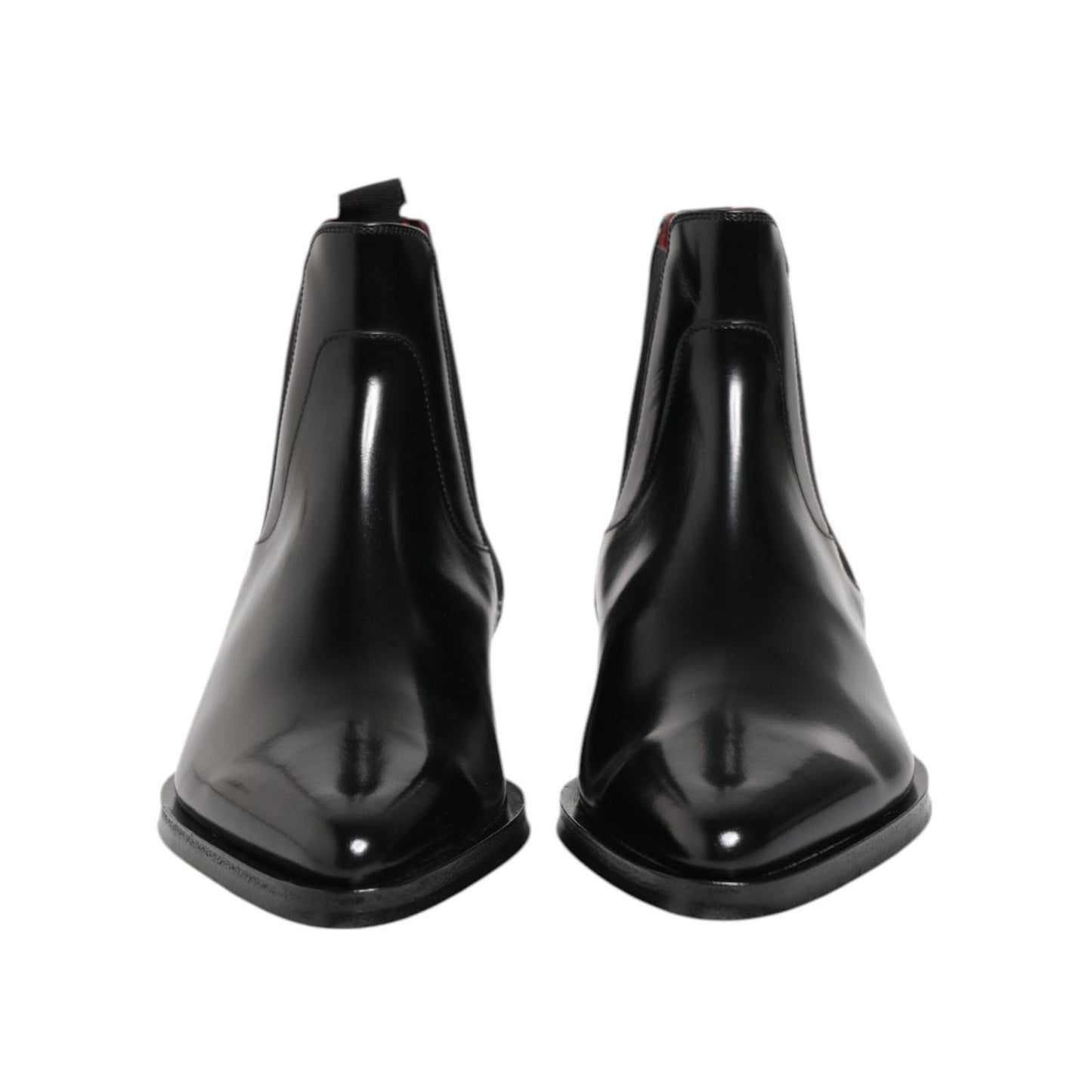 Dolce & Gabbana Black Leather MILLENIALS Mid Calf Boots Shoes