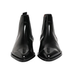 Dolce & Gabbana Black Leather MILLENIALS Mid Calf Boots Shoes