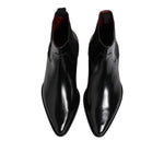 Dolce & Gabbana Black Leather MILLENIALS Mid Calf Boots Shoes
