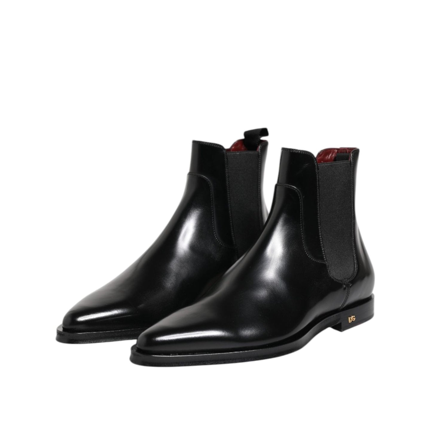Dolce & Gabbana Black Leather MILLENIALS Mid Calf Boots Shoes