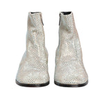 Dolce & Gabbana White Strass DG Logo Heels Ankle Boots Shoes MV7707-45