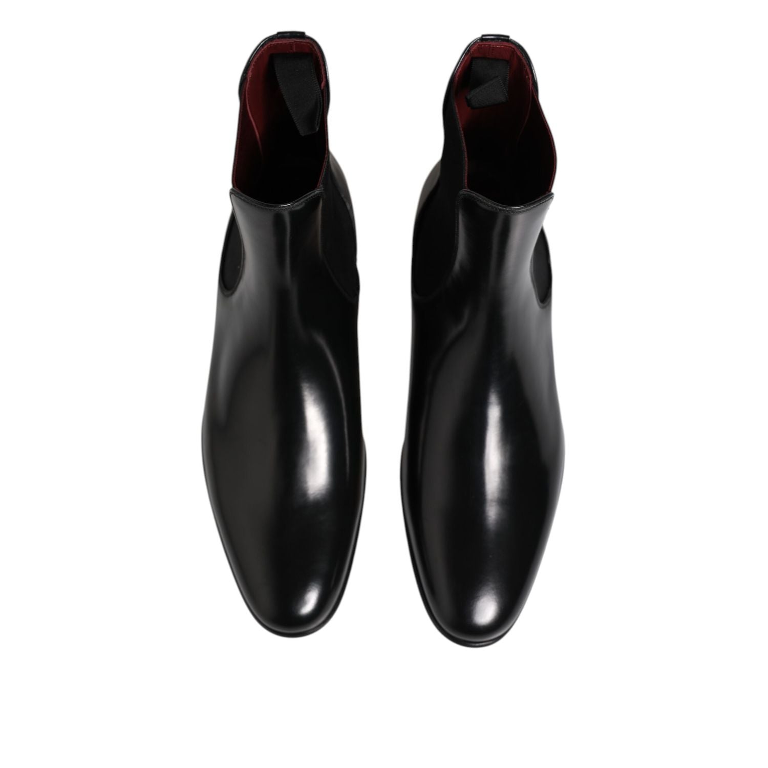 Dolce & Gabbana Black Chelsea Slip On Mid Calf Boots Shoes