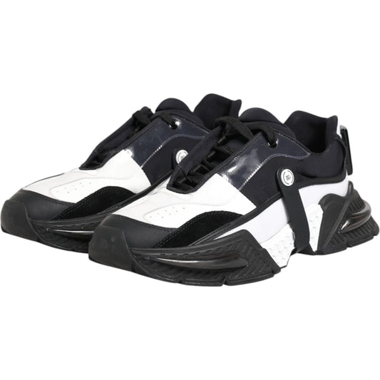 Dolce & Gabbana White Black Logo Airmaster Sneakers Shoes