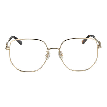 Guess Gold Metal Glasses (Frames) with full-rim square design in gold metal for women.