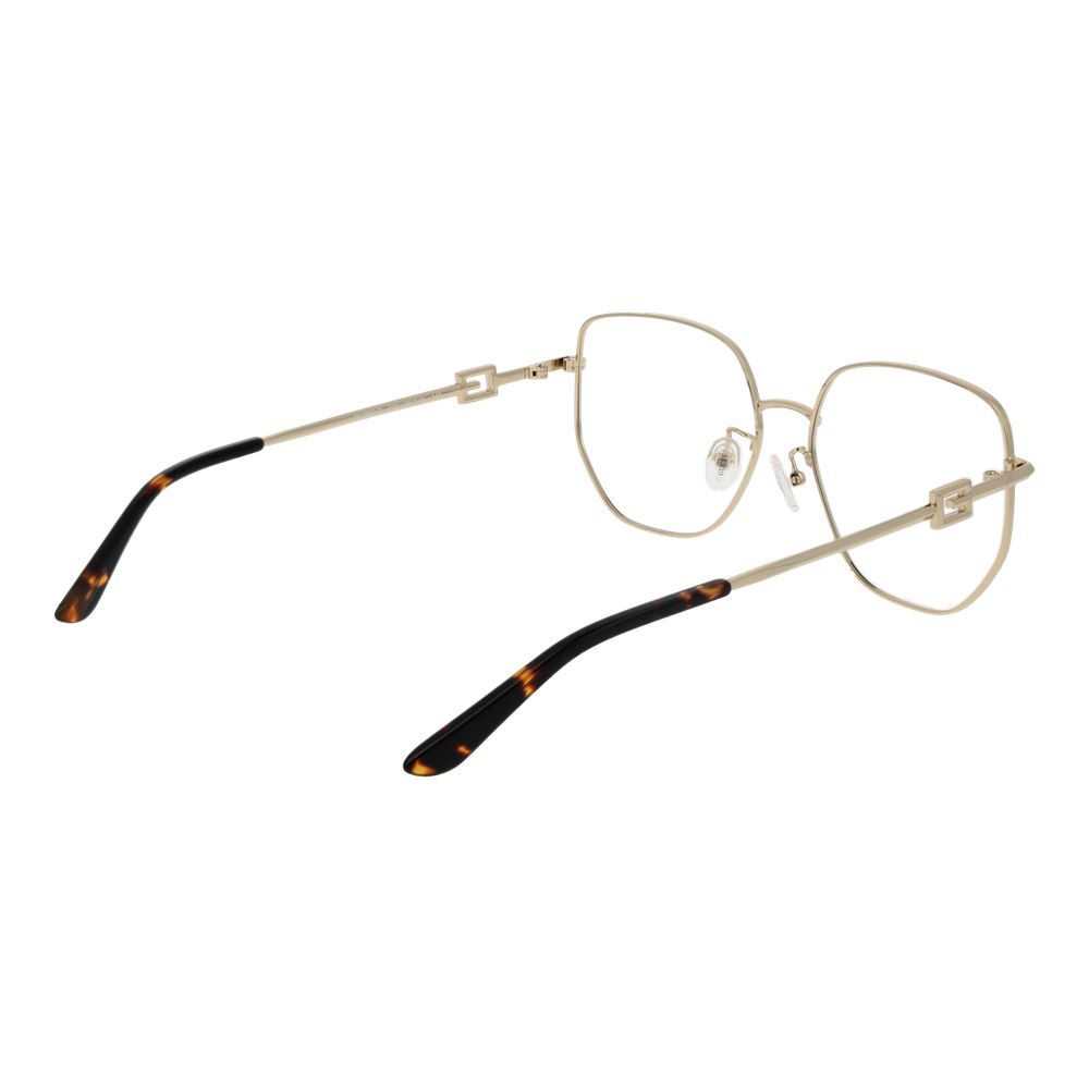 Alt Tag: Guess Gold Metal Glasses (Frames) featuring full-rim square design with gold metal frame for women.
