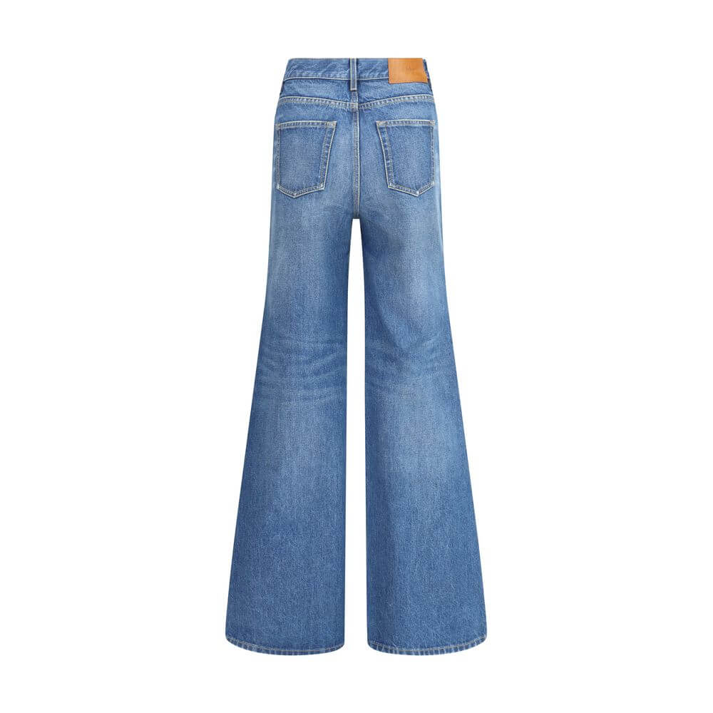 Chloé Blue Cotton Flared Jeans