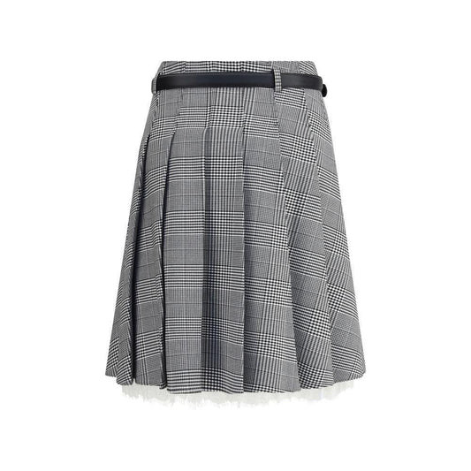 Self-Portrait Prince of Wales print Miniskirt SE-PF25104MSKBWBLACKANDWH-8