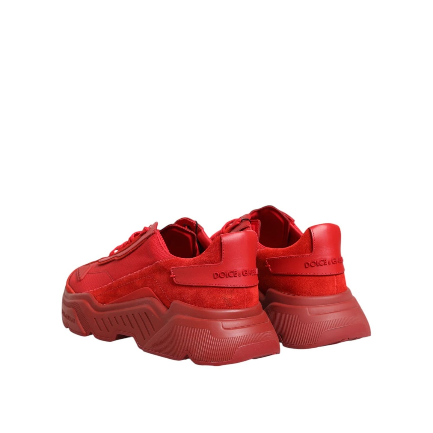 Dolce & Gabbana Red Leather Daymaster Low Top Sneakers Shoes