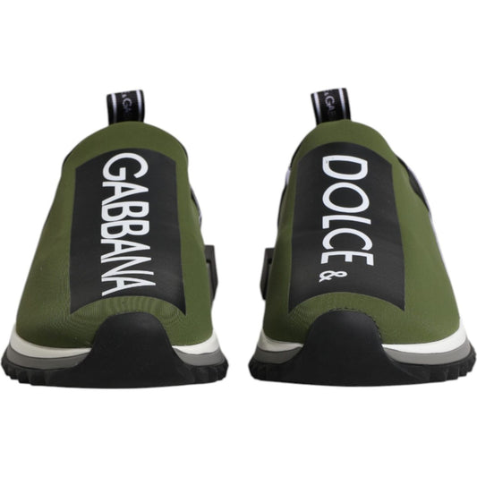Dolce & Gabbana Green Logo Low Top Sorrento Men Sneakers Shoes MV7755-43.5