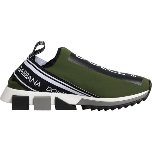 Dolce & Gabbana Green Logo Low Top Sorrento Men Sneakers Shoes MV7755-43.5