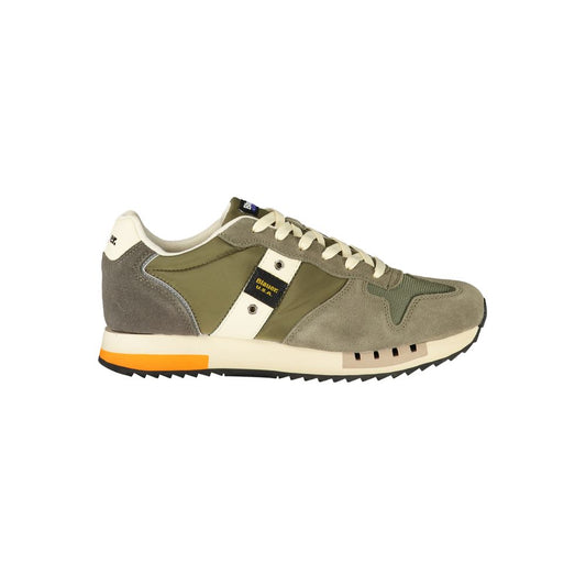 Blauer Green Polyester Men Sneaker with contrasting details and removable footbed for comfort