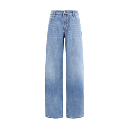 Ermanno Scervino Blue Cotton Relaxed Fit Jeans