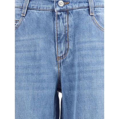Ermanno Scervino Blue Cotton Relaxed Fit Jeans