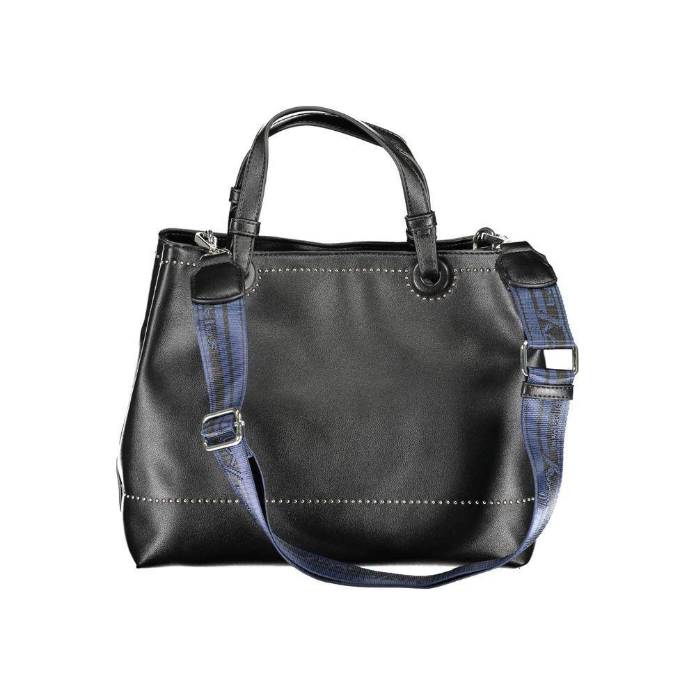 Front view with bag zipped and handles upright.