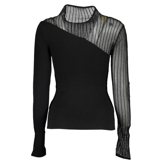 Patrizia Pepe Black Polyester Sweater PA-26486-XS