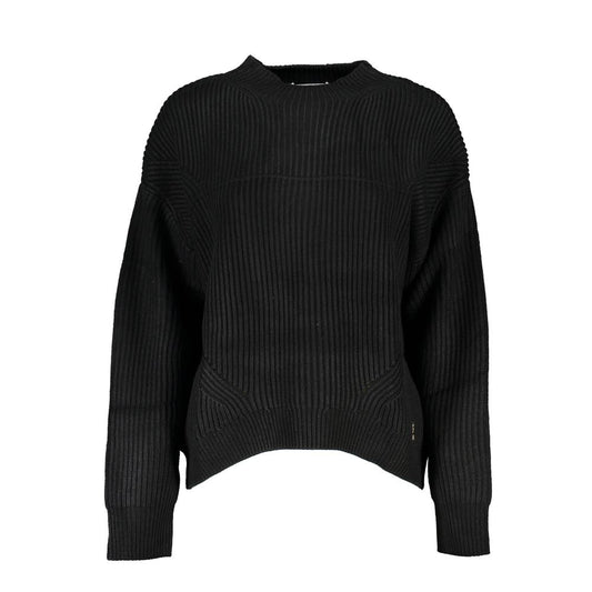 Patrizia Pepe Black Fabric Sweater PA-26491-XS