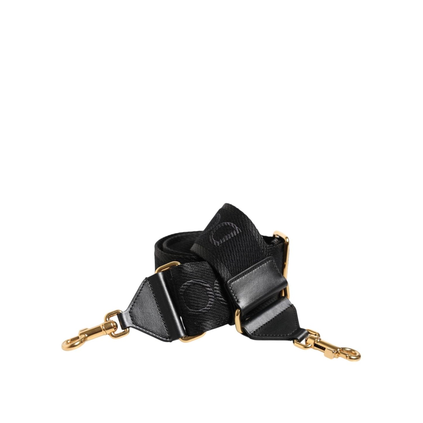 Dolce & Gabbana Black Solid Viscose Bag Shoulder Strap