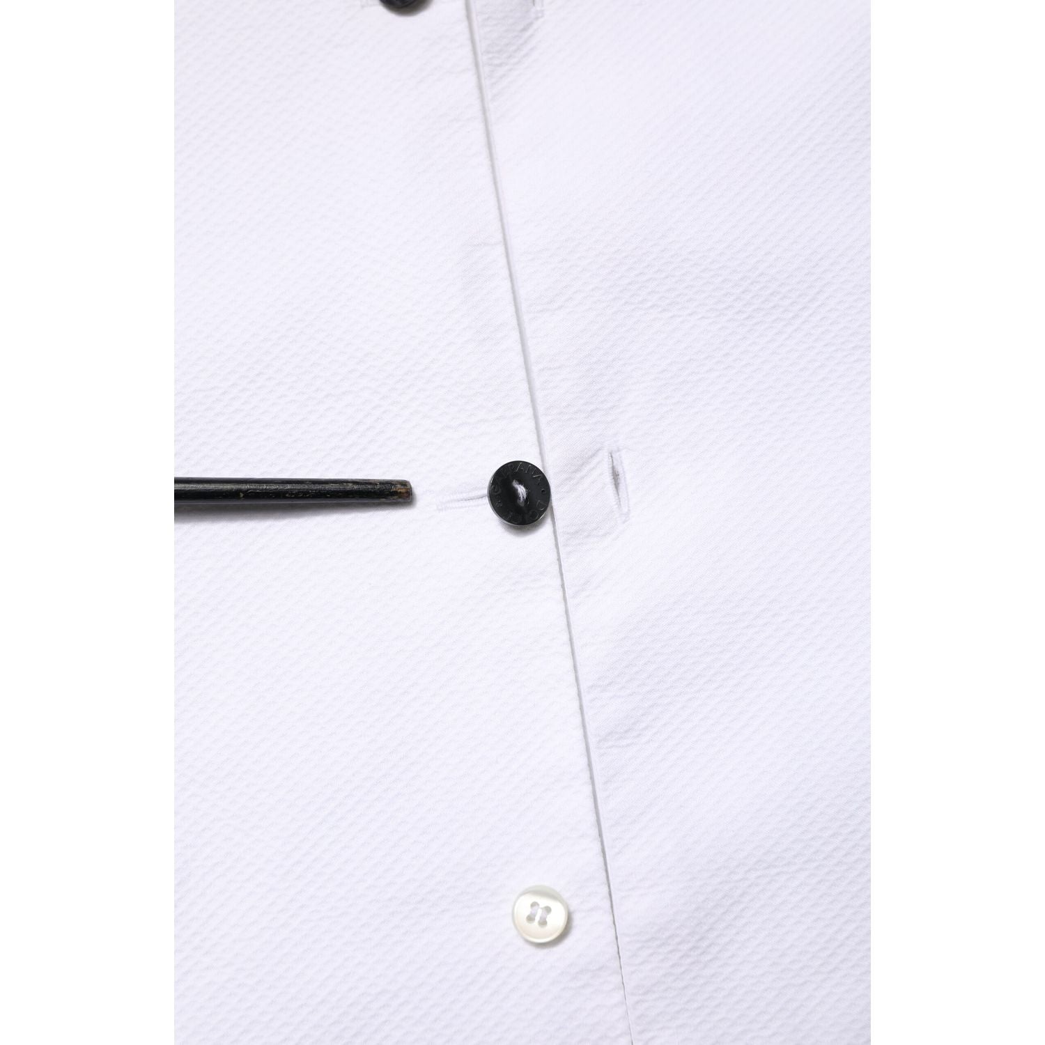 Dolce & Gabbana White Bib Cotton Poplin GOLD Men Formal Shirt