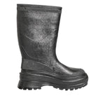 Dolce & Gabbana Metallic Black Pull On Rain Boots Shoes