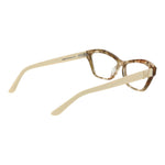 Marciano by Guess Beige Women Glasses Frame with acetate full-rim cat eye design, demo lenses, and spring hinge. Includes branded case.