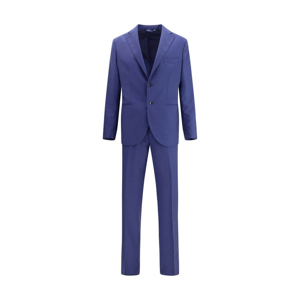 Gi Capri Blue Fleece Wool Suits And Blazer