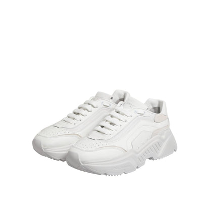 Dolce & Gabbana White Leather Daymaster Low Top Sneakers Shoes