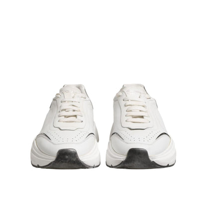 Dolce & Gabbana White Daymaster Leather Low Top Sneakers Shoes