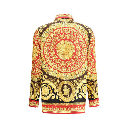 Versace Multicolor Silk Pattern Shirt