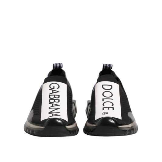 Dolce & Gabbana Black Sorrento Slip On Low Top Sneakers Shoes