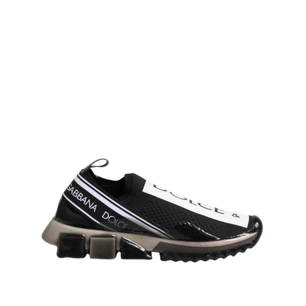 Dolce & Gabbana Black Sorrento Slip On Low Top Sneakers Shoes