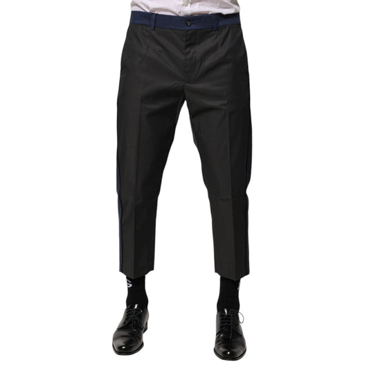 Dolce & Gabbana Gray Blue Cotton 3/4 Chinos Crop Trouser Pants PAN76638-44