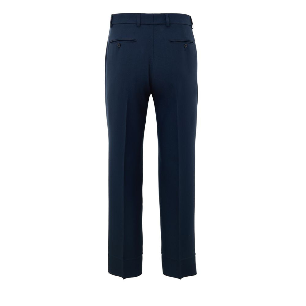 Gucci Blue Cotton Casual Pants