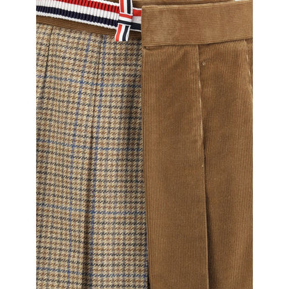 Thom Browne Brown Wool Mini Skirt