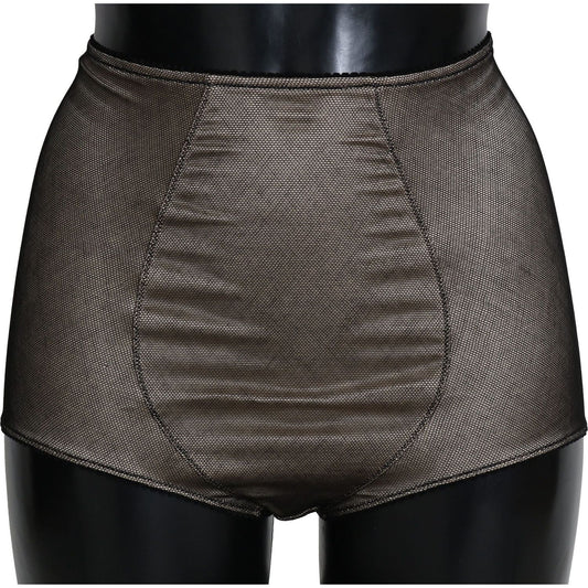 Dolce & Gabbana Bottoms Underwear Beige With Black Net BIK242/S