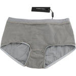 Dolce & Gabbana Shimmering Silver Stretch Cotton Underwear Dolce & Gabbana Light Slate Gray