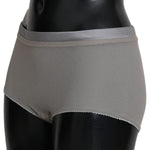 Dolce & Gabbana Shimmering Silver Stretch Cotton Underwear Dolce & Gabbana Dim Gray