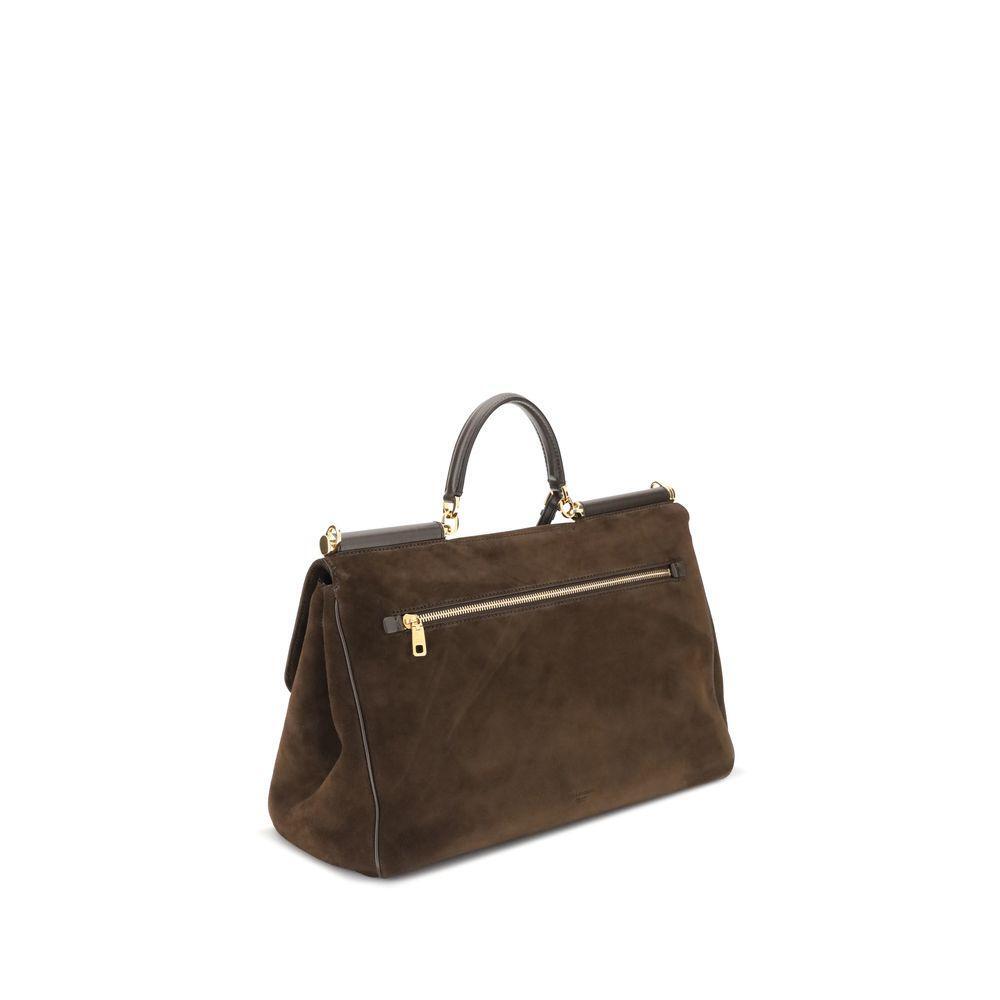 Front view with bag zipped and handles upright.