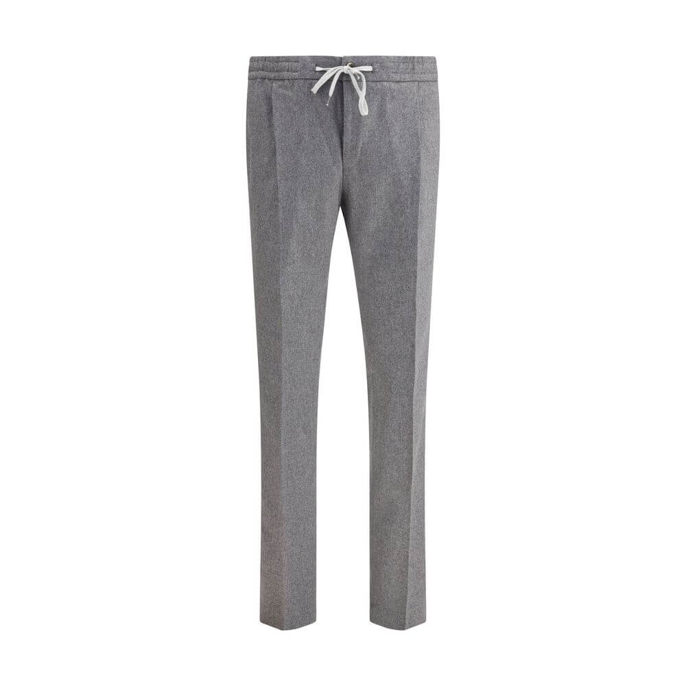 PT Torino Gray Fleece Wool Casual Pants