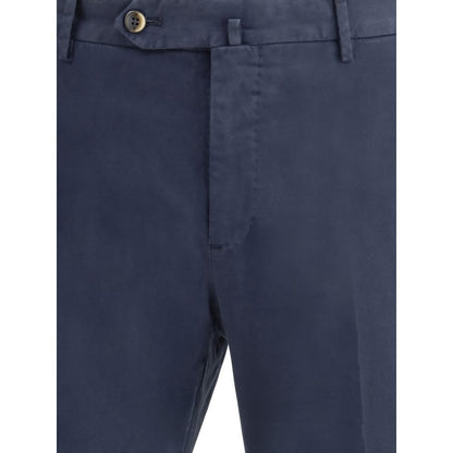 PT Torino Blue Cotton Casual Pants