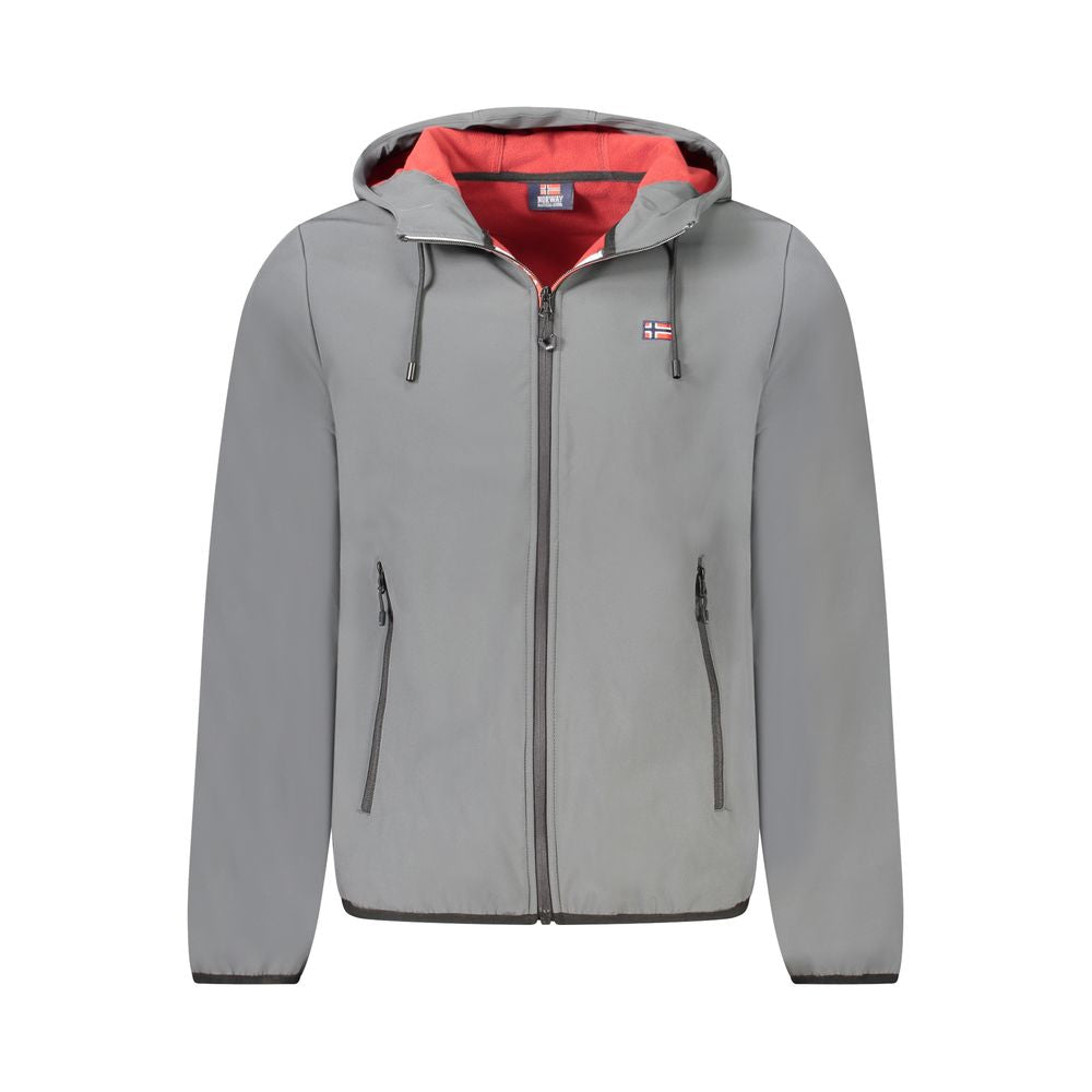 Norway 1963 Gray Polyester Men's Hooded Jacket NO-39342-S