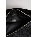 Dolce & Gabbana Black Leather Logo Embossed Waist Fanny Pack Bag BAG4668