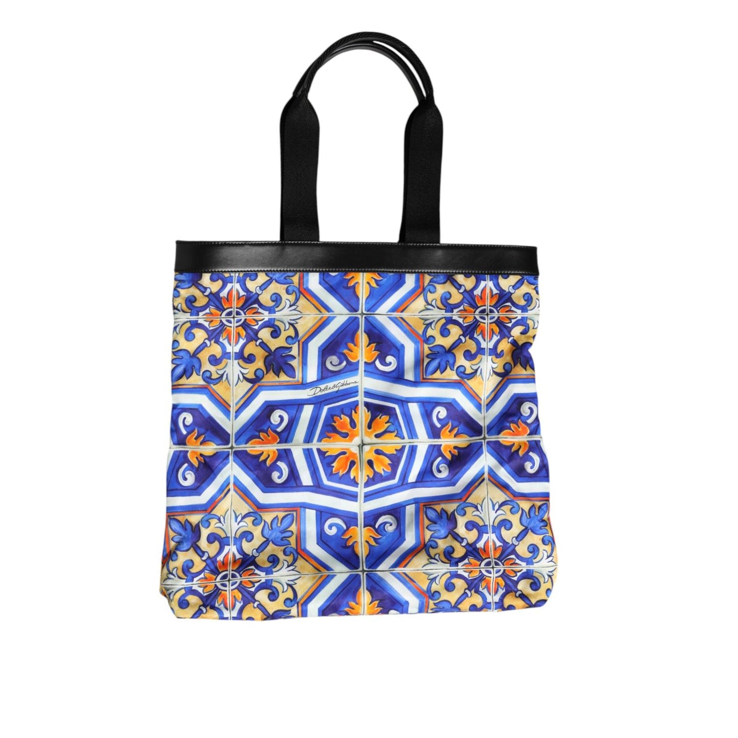 Dolce & Gabbana Multicolor Maiolica Print Tote Shoulder Strap Bag